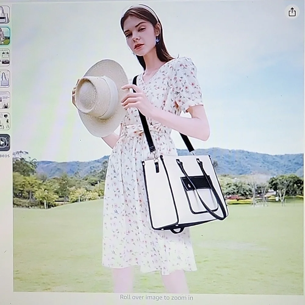 Nubily beige black laptop bag 15.6